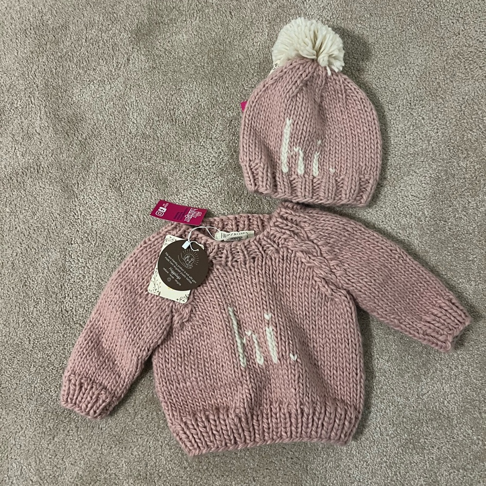 Huggalugs hi beanie and matching sweater